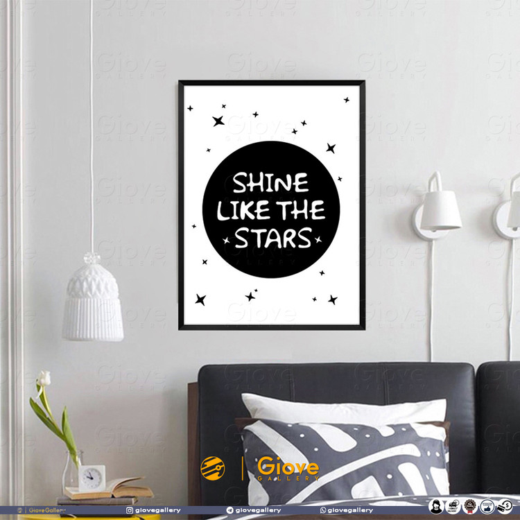 تابلو تایپوگرافی مثل ستاره ها بدرخش - کد Giove_Frame_B01AA