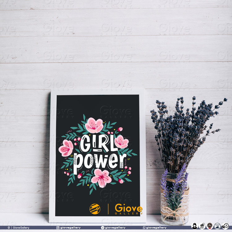 تابلو تایپوگرافی Girl Power - کد Giove_Frame_GP01AA
