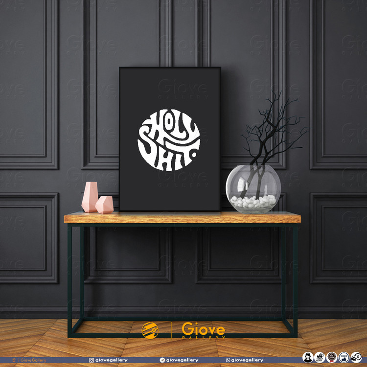 تابلو تایپوگرافی Holly Shit - کد Giove_Frame_HS01AA