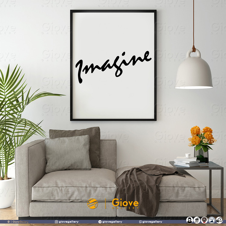 تابلو تایپوگرافی Imagine - کد Giove_Frame_IMG01AA