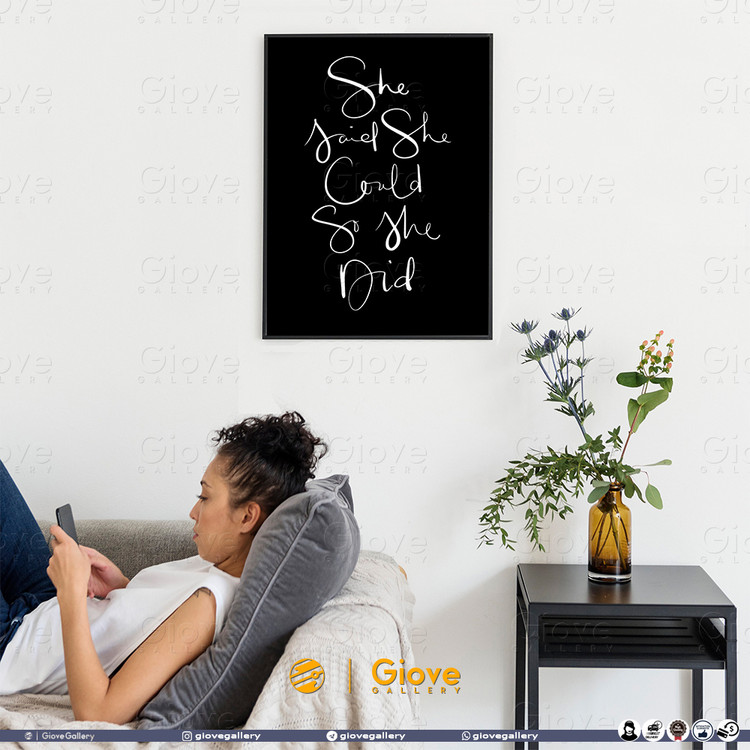 تابلو مینیمال She Said - کد Giove_Frame_SS01AA